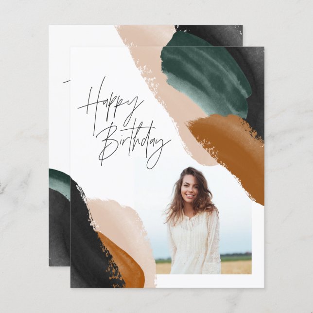 Foto do abstrato de orçamento verde do terracotta  (Frente/Verso)