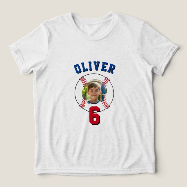 Foto do Aniversário de criança de Ball Baseball (Design frontal)