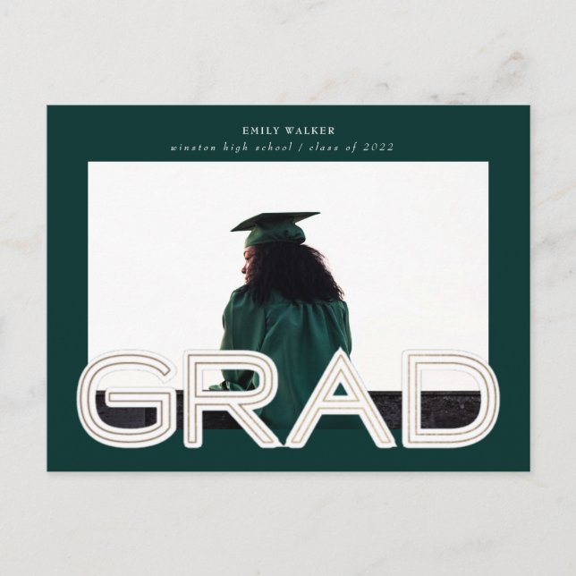 foto do anúncio de graduação em negrito dourado (Frente)