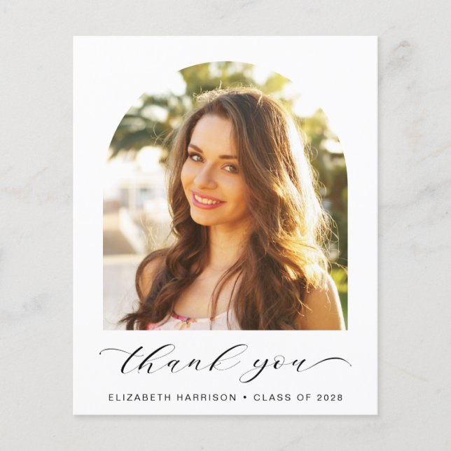 Foto do arco de graduação do orçamento Obrigado (Frente)