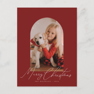 Foto do arco e escrita à mão no programa Feliz Nat