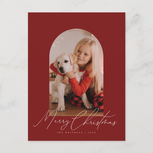 Foto do arco e escrita à mão no programa Feliz Nat (Frente)