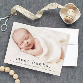 Foto do bebê: anúncio de nascimento do nome modern