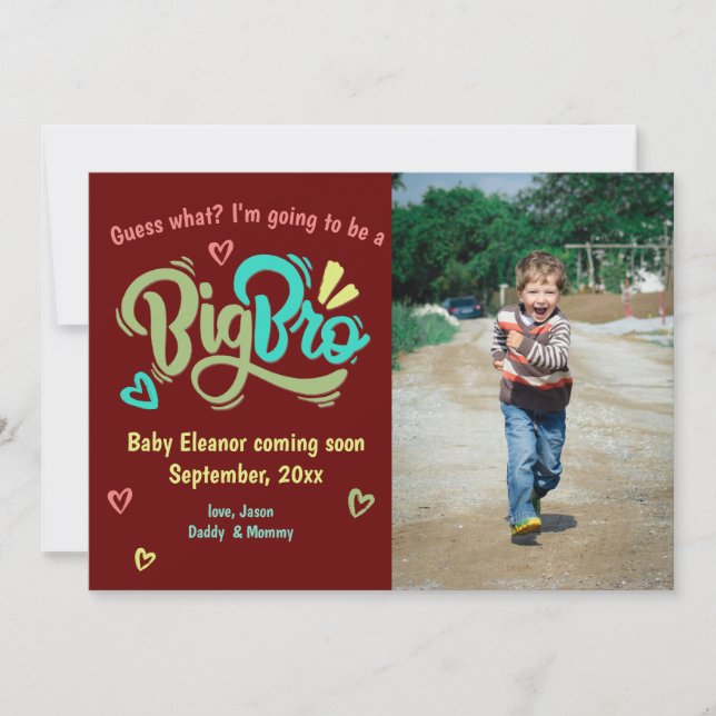 Foto do Big Bro Anúncio de gravidez do Big Brother (Frente)