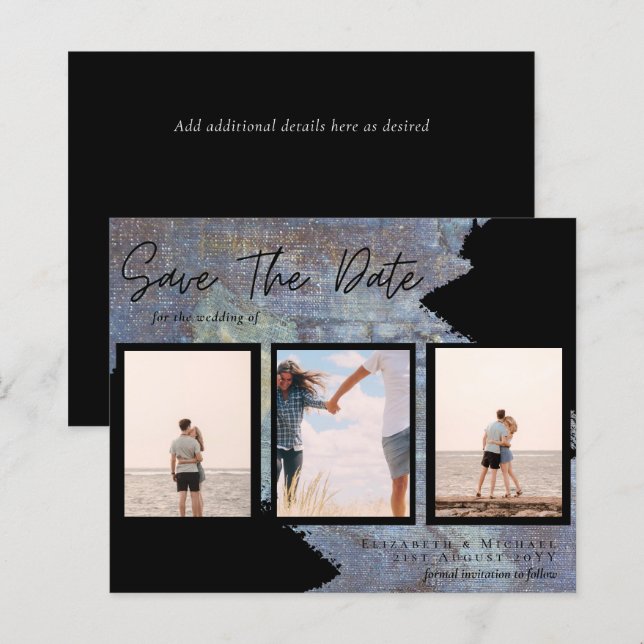 Foto do BUDGET Colagem Salvar Data Casamento Moder (Frente/Verso)