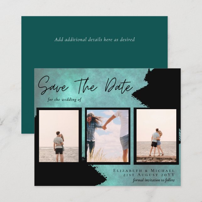 Foto do BUDGET Colagem Salvar Data Casamento Moder (Frente/Verso)