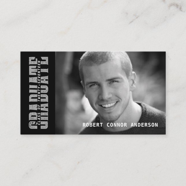 Foto do cartão conhecido da graduação - escolha da (Frente)