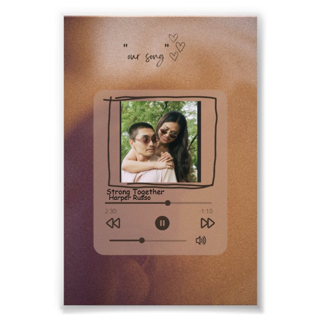 Foto do Casal do Álbum de Música Personalizada (Frente)