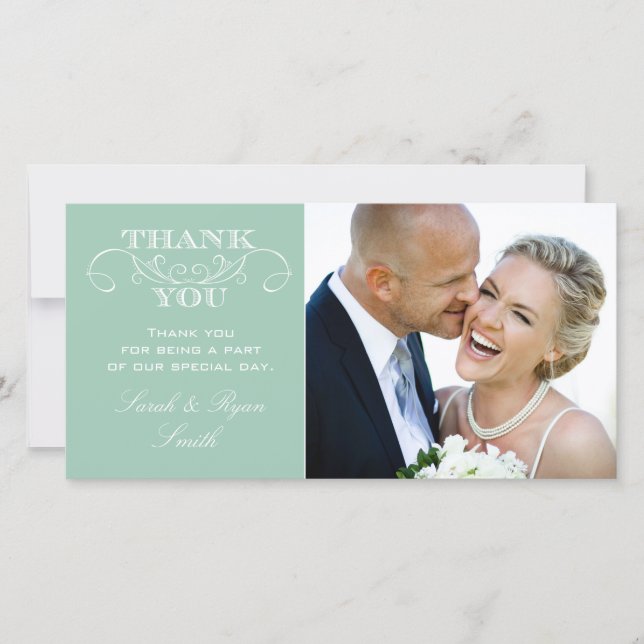 Foto do Casamento da Mint - Obrigado Cartões (Frente)