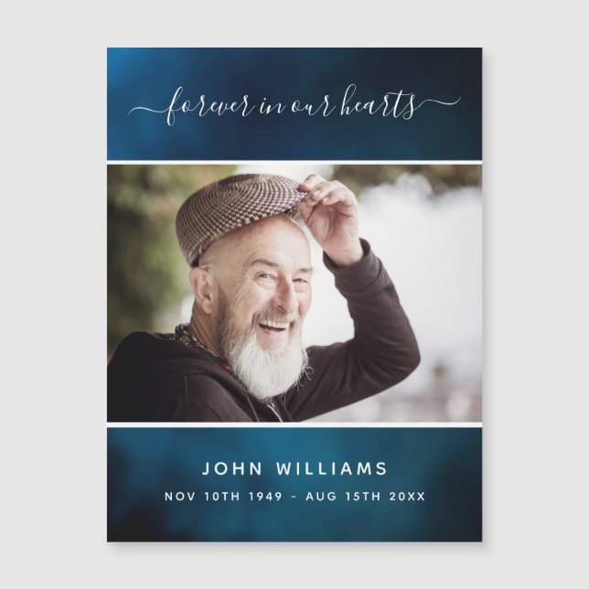 Foto do céu azul memorial amor sempre ímã (Frente)