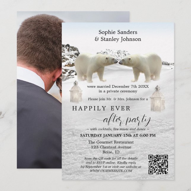 Foto do Código QR do Urso Polar após Convite de Ca (Frente/Verso)