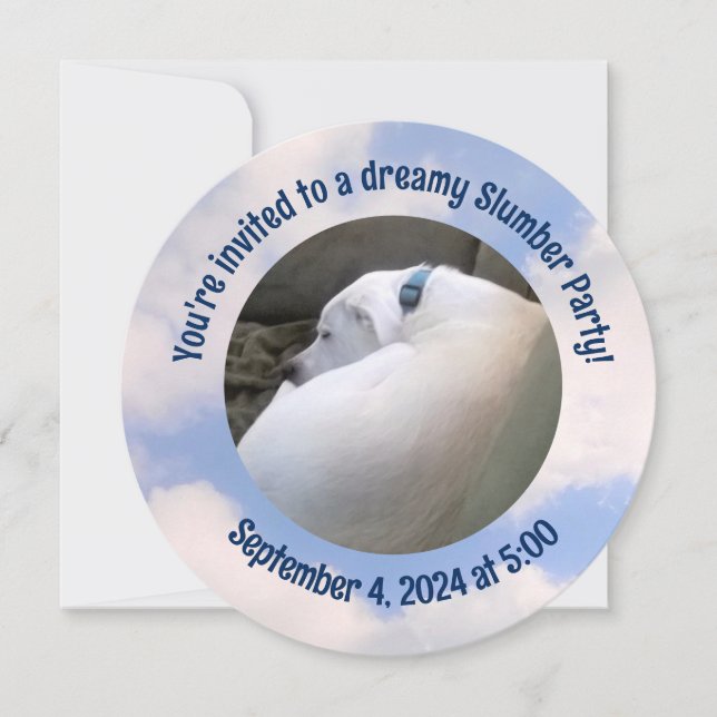 Foto do Convite de festas do Cachorro Dormindo (Frente)