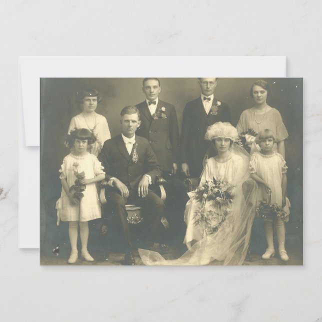 FOTO DO CONVITE PARA    CASAMENTO DE 1920 (Frente)