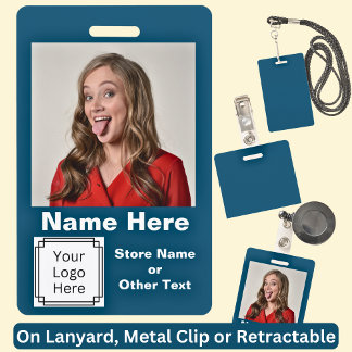 Foto do Crachá da Equipe Nome da Loja & Logotipo