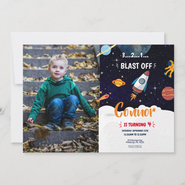 Foto do Espaço Exterior - Qualquer Convite de Aniv (Frente)