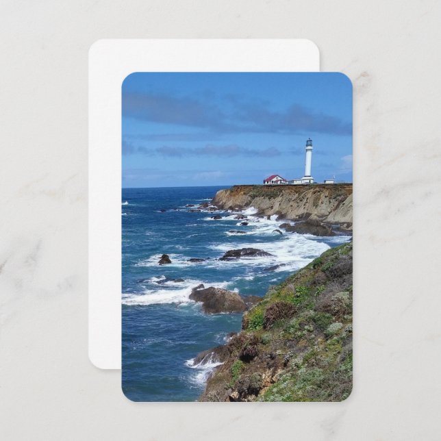 foto do farol costeiro, costa da CA - cartão de va (Frente/Verso)