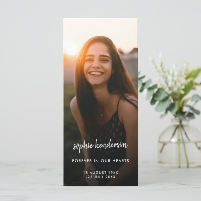 Foto do Memorial Moderno | Cartão de Oração de Poe (Em pé/Frente)