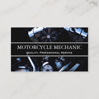 Foto do motor de motociclo - Cartão de visita mecâ