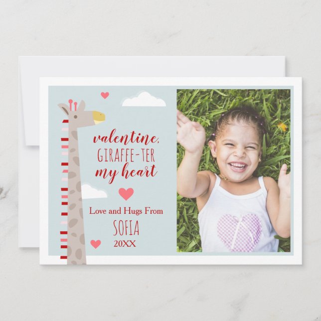 Foto do Namorados Giraffe Heart Pun Cute (Frente)