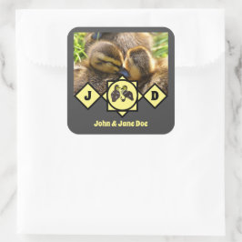 Foto do Nome de etiqueta de Ducklings Adorável