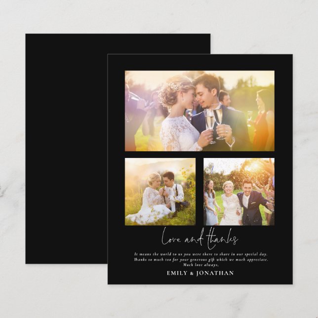 Foto do ORÇAMENTO 3 Obrigados de amor Preto de cas (Frente/Verso)