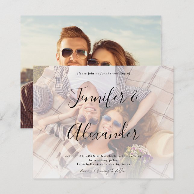 Foto do Orçamento e Nomes Grandes Horizontais Foto (Frente/Verso)