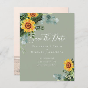 Foto do ORÇAMENTO Salvar Data Rustic SUNFLOWERS Gr
