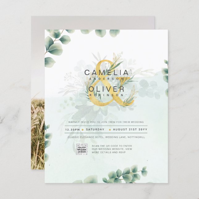 FOTO DO ORÇAMENTO Vergonhoso CÓDIGO QR Convite (Frente/Verso)