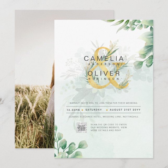 FOTO DO ORÇAMENTO Vergonhoso CÓDIGO QR Convite (Frente/Verso)