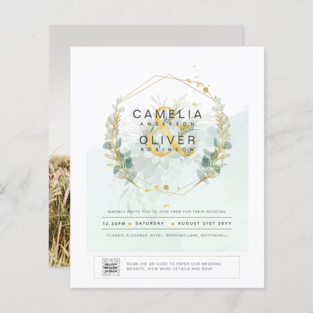 FOTO DO ORÇAMENTO Vergonhoso CÓDIGO QR Convite (Frente/Verso)