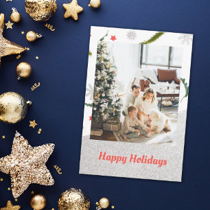 Foto do padrão de Natal no cartão de Natal pratead