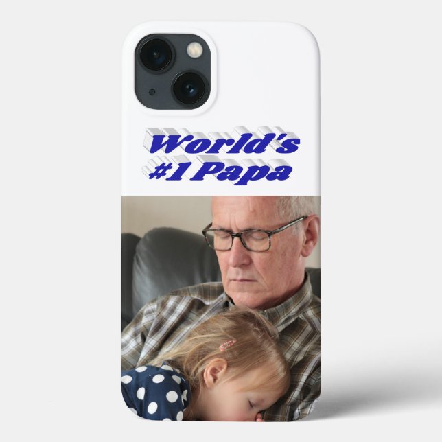 Foto do papai com texto azul  (Verso)