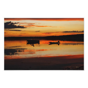Foto do por do sol de Maine