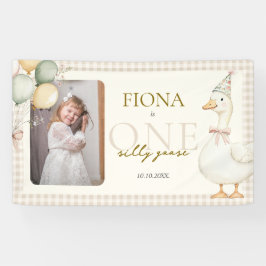 Foto do primeiro aniversario Gingham de um Bobo