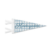 Foto do Primeiro Dia Clássico Blue Gingham Kinderg