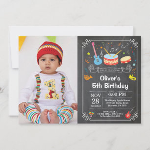 Foto do quadro do convite de aniversário da música