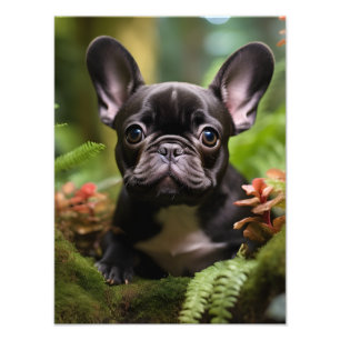 Foto 🐶 💛 doce filhote francês numa selva