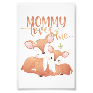 Foto Doe Deer and Fawn Mamãe me ama