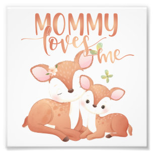 Foto Doe Deer and Fawn Mamãe me ama