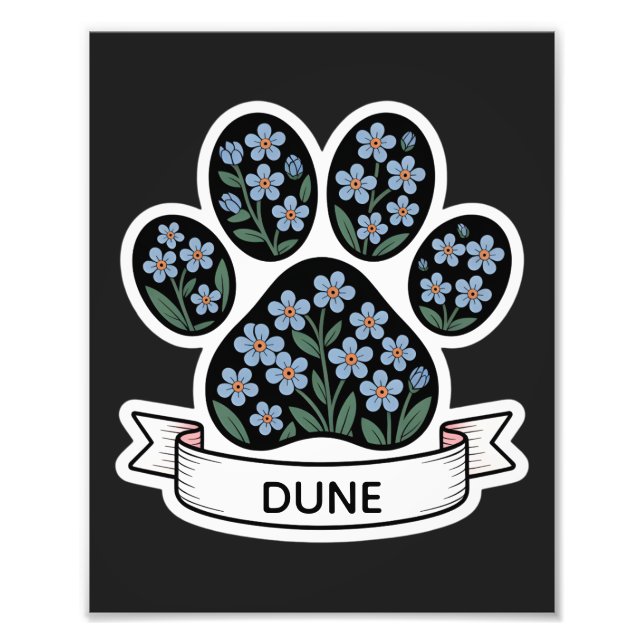 Foto Dog Memorial Sympathy Keepsaet Pet Loss (Frente)