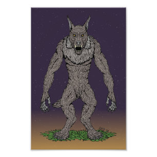 Foto Dogman Cryptid ou Werewolf