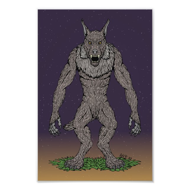 Foto Dogman Cryptid ou Werewolf (Frente)