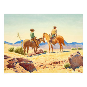 Foto Dois Cowboys em Cavalos por Maynard Dixon