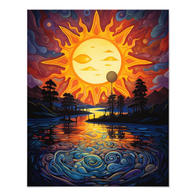 Foto Dois sóis no pôr do sol (Frente)