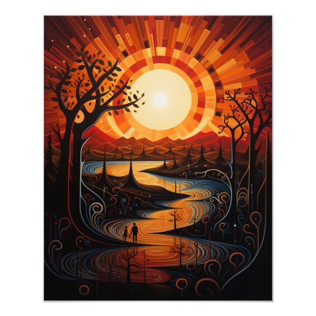 Foto Dois sóis no pôr do sol (Frente)