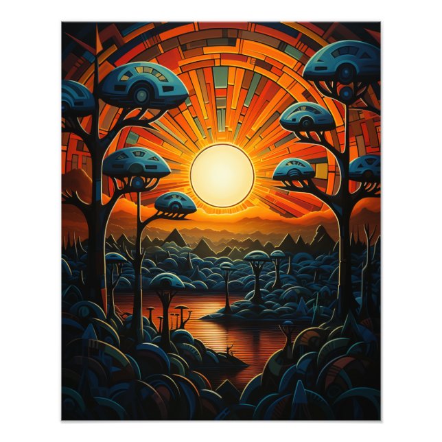 Foto Dois sóis no pôr do sol (Frente)