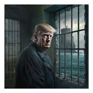Foto Donald Trump na prisão de Alcatraz