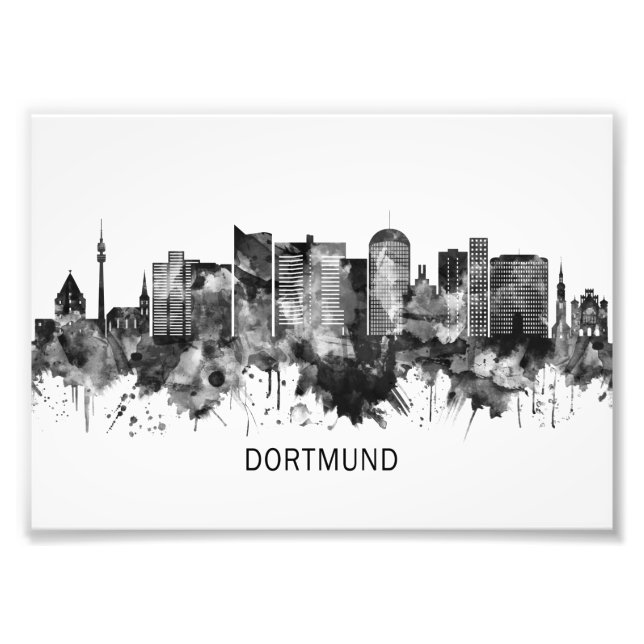 Foto Dortmund Alemanha Skyline BW (Frente)