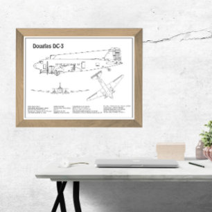 Foto Douglas DC-3 - Planos de desenho de avião em Bluep