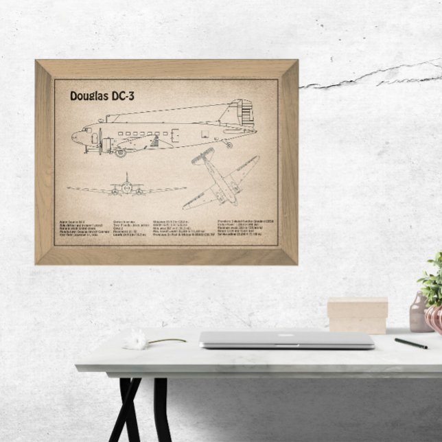 Foto Douglas DC-3 - Planos de Desenho de Esquema de Avi (Criador carregado)